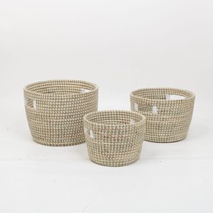 Decorative seagrass straw <b>baskets</b> high quality sea grass <b>basket</b> for home halloween christmas - Product Image 3