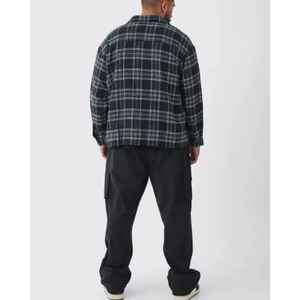 100% Cotton High Quality Custom <b>Men's</b> Pants Dark Wash Oversized Heavyweight Straight <b>Trousers</b> - Product Image 5