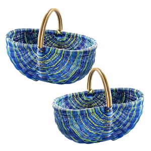 PANIER DE RÉCOLTE EN ROTIN PANIER PIQUE-NIQUE du Vietnam avec poignées pour fruits et légumes Transport facile des légumes du jardin - Product Image 1