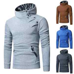 Sweat à capuche pour homme personnalisé, vente en gros, écologique, style streetwear, ourlet brut coupé, imprimé, brodé - Product Image 1