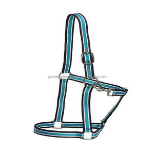 Waterproof <b>Thick</b> Nylon Webbing Dual Tone Nylon Horse Halter Customized Handmade Horse Racing Products at Wholesale Price - Product Image 4