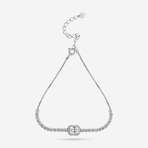 92.5 <b>Silver</b> Crystal <b>Bracelet</b> 191284 Elegant <b>Bangle</b> with Alluring Crystals - Product Image 5