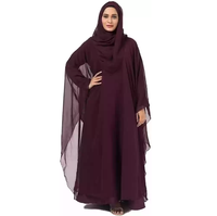 Prix de gros Nouvelles Abayas élégantes pour adultes Robe islamique Vêtements pour femmes musulmanes Tailles personnalisées Couleur unie Longueur cheville Complète