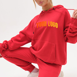 Ensemble deux pièces en coton épais pour femmes hiver surdimensionné Vintage impression personnalisée respirant grande taille - Product Image 5