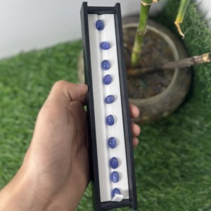 พลอย tanzanite Cabochon ธรรมชาติตัดรูปวงรี8*10-9*11อัญมณีหลวมสำหรับทำแหวนจี้ - Product Image 3