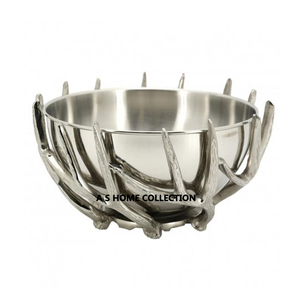 Atractivo Tazón de Servir de Aluminio con Forma de Concha Única, Plateado, con Textura en Relieve, para Hogar, Hotel, Restaurante - Product Image 5