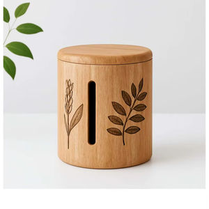 Luxury Walnut Tissue Box | Wooden Paper Holder for Bathroom & Living Room | Modern <b>Desktop</b> Storage Case | Home Decor <b>Organiser</b> - Product Image 1