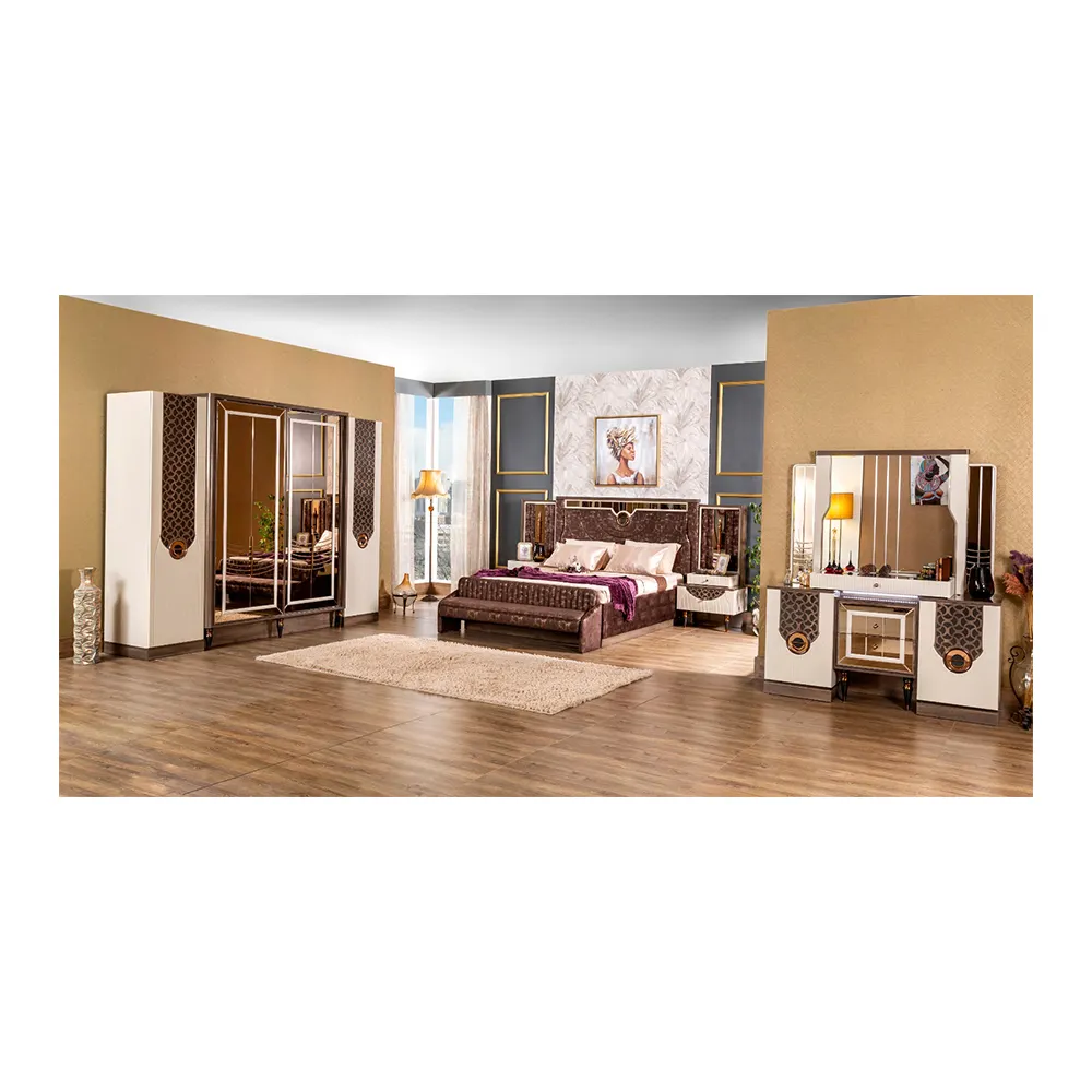 Bedroom Set Furniture New Design Bed Set Best Price High Quality Simple Latest Design Modern Bedroom Brown Color