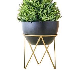 Jardinière en métal Gloria avec support - Product Image 1