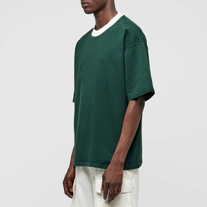 T-shirts 100% coton de haute qualité personnalisés en gros d'usine Logo personnalisé t-shirt vierge surdimensionné pour hommes t-shirts grande taille - Product Image 2