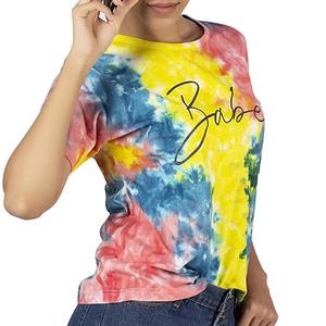 New Arrival <b>T</b>-<b>shirt</b> For <b>Women</b> New Arrival Summer Cotton <b>T</b> <b>shirts</b> <b>Tie</b> <b>Dye</b> Custom Logo Hot Sale <b>T</b> <b>shirts</b> For <b>Women</b> - Product Image 2