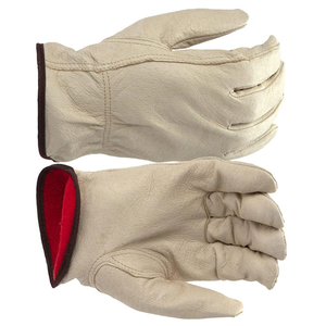 Gants d'hiver en cuir doublés de polaire coupe-vent coupe-vent pour hommes vente en gros - Product Image 2
