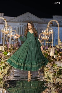 Vestido Anarkali de Diseñador de Última Moda por Fab Zone, Georgette Sintética con Bordado Intenso, Ropa India Pakistaní para Fiestas y Festivales para Mujer - Product Image 5