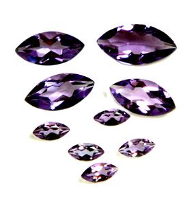 คุณภาพดีเยี่ยมธรรมชาติขนาดที่กําหนดเองอเมทิสต์สีม่วงเรียบยาว Marquise เกลียวเพชรพลอยตัดอัญมณีหลวมสําหรับทําเครื่องประดับอินเทรนด์ - Product Image 4