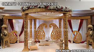 Mandap de metal de boda de estilo moderno con hermosa decoración de cúpula excelente calidad último Mandap de metal de boda - Product Image 5