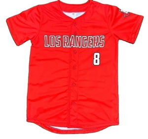 Camiseta de béisbol de alta calidad personalizada botón completo sublimación uniforme para hombres mujeres jóvenes Softball Jersey camisetas de béisbol - Product Image 1