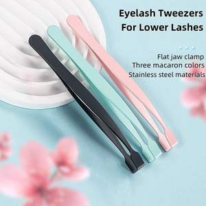 Ensemble de 3 outils d'applicateur de cils de bricolage en acier inoxydable pince à épiler pour extensions de cils inférieurs toilettage des sourcils - Product Image 6