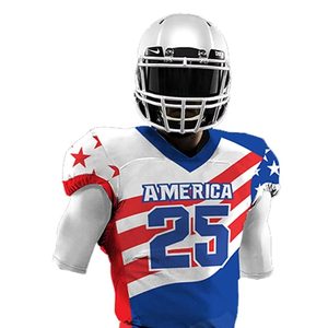 Uniformes de fútbol americano personalizados para aparejos juveniles diseño de sarga hecho de tela de poliéster conjunto para uso en entrenamiento deportivo de equipo - Product Image 5