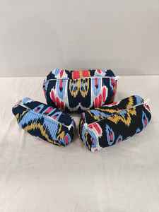 CLASSIC ART & CRAFT Set of 3 Floral Printed Cotton <b>Makeup</b> <b>Bags</b> Zipper Closure Lightweight Travel Cosmetic Organizer Rajasthan - Product Image 5