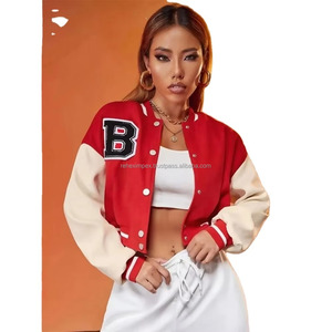 Latest Women's Varsity Jacket Custom Wool Letter Print, <b>Cotton</b>-<b>Padded</b>, XL Size, Wholesale Options - Product Image 4