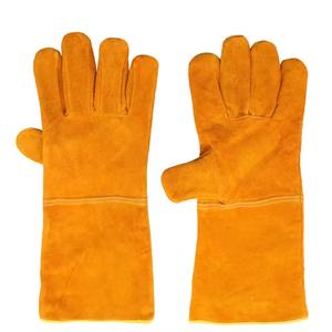 Heavy Duty 14 Inches Heat-resistant Cow Split Leather Long Safety <b>Working</b> Welding <b>Gloves</b> for Welder - Product Image 1