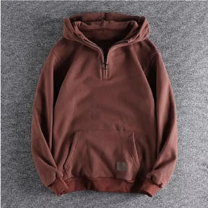 Sudadera con capucha unisex con media cremallera y logotipo personalizado, sudadera de manga larga a prueba de viento para correr y trotar en invierno, jersey con logotipo bordado - Product Image 6