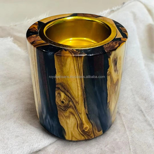 2025 Royal Artisans Premium Oud Burner Luxury Mubkhar Incienso Holder Hecho a mano Madera de pino Bakhoor Indio Incienso All-Season - Product Image 3