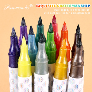 Lot de 36 marqueurs métalliques scintillants, 72 couleurs, double pointe, effet pailleté, <span class=keywords><strong>pour</strong></span> cartes et loisirs créatifs - Product Image 3