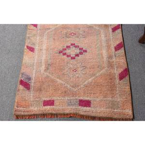 Tapis Patchwork Rose Beige Traditionnel 2.6X11 ft Rectangle Couloir Design pour Entrée Salon Viscose Laine Latex Maison Élégante - Product Image 4