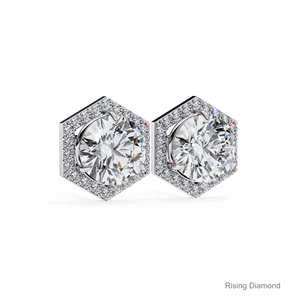 1.25 CT สำหรับแต่ละรอบตัดในห้องปฏิบัติการเพชรที่ปลูกต่างหูรัศมีเพชร CVD ได้รับการรับรองสีขาวทองของขวัญครบรอบ - Product Image 2