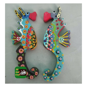 Ornement mural en bois de poisson fait à la main, sculpture de table, souvenir artisanal, décoration d'intérieur côtière en provenance du Vietnam - Product Image 2