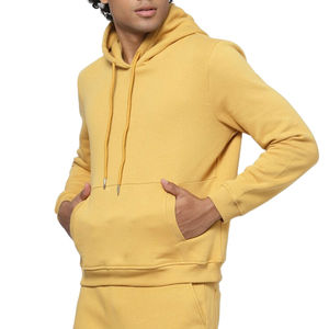 Sudadera con Capucha Básica de Invierno, Personalizada, Estampada, Bordada, de Forro Polar, Holgada, Transpirable, Ecológica, para Hombre, Colores Sólidos, Teñido Liso - Product Image 4