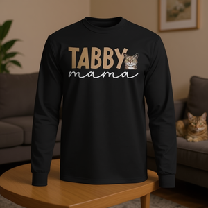 Maglietta a maniche lunghe Tabby Mama, regalo per amanti dei gatti, per donna - Product Image 3