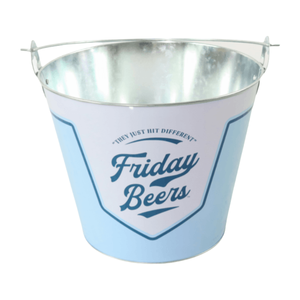 Champaign Offre Spéciale bon marché 5L bar bière seau à glace logo personnalisé fer galvanisé refroidisseur de glace seau bar outils promotion cadeaux - Product Image 3