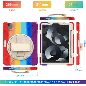 เคสกันกระแทกสำหรับ <span class=keywords><strong>iPad</strong></span> <span class=keywords><strong>Air</strong></span> 5 5th <span class=keywords><strong>รุ่น</strong></span>2022สำหรับ <span class=keywords><strong>iPad</strong></span> <span class=keywords><strong>Air</strong></span> 4th <span class=keywords><strong>รุ่น</strong></span>2020 10.9นิ้วฝาครอบแข็ง - Product Image 6