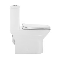Toilette ronde en céramique en deux pièces avec cuvette allongée P/S Trap Commode pour salle de bain WC Water Closet
