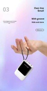 Batería Externa Personalizada con Logotipo, Cargador Portátil de 20000mAh con Cable, Venta al Por Mayor para Eventos Corporativos y Regalos Empresariales - Product Image 6