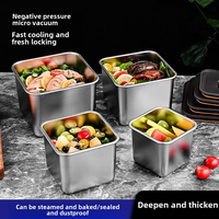 Contenants de stockage d'épices alimentaires carrés multifonctionnels en acier inoxydable de 12 à 18 cm, ensembles de pots à épices carrés en acier inoxydable avec couvercle