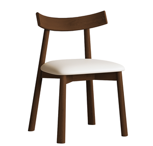 Ensemble de 2 chaises de salle à manger modernes avec cadre en bois massif, design ergonomique sans accoudoirs, coussins épais en PU, durables et écologiques pour la maison et l'hôtel - Product Image 1