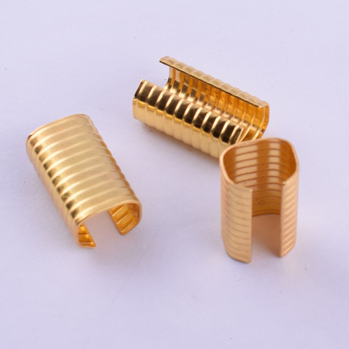 Золотистый маленький металлический зажим для шнура с завода в Китае