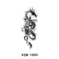 Autocollant de tatouage temporaire de couleur imperméable en gros Art corporel de fleur de poisson de dragon de papillon pour l'application de bras et de poitrine