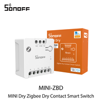 SONOFF MINI-ZBD MINI Dry Zigbee Dry Contact Smart Switch Output Dengan Dukungan NO/NC, Fleksibel untuk Daya AC & DC, Bekerja Dengan Zigbee Hub