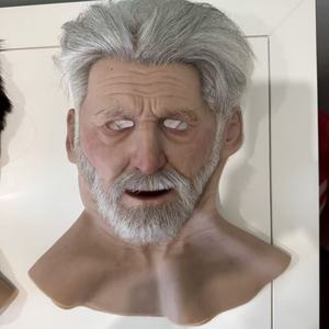 Maschera Realistica da Anziano in Silicone con <span class=keywords><strong>Capelli</strong></span> e Barba Oggetti di Scena Cinematografici Maschera di Halloween di Alta Qualità Trucco da Ballo per Crossdresser - Product Image 1