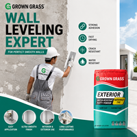 Poudre de mastic blanc OEM GROWN GRASS pour matériaux de construction, préparation de peinture et décoration de bâtiments, application au pinceau
