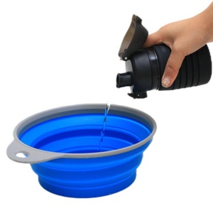 Bol pour animaux de compagnie en silicone coloré, motif solide, conteneur pour nourriture et eau, portable, voyage, chien, pliable, écologique, imperméable - Product Image 4