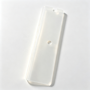 Plaque de protection en polystyrène blanc sur mesure pour usine, avec découpe en U et trou rond, usinée CNC, avec film protecteur en PVC/PET - Product Image 1