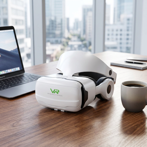 Gafas de Realidad Virtual VR con Auriculares, Diseño Moderno de Plástico Portátil para Regalos en Ferias Comerciales - Product Image 4