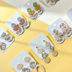 Vinyl Handmade Phim Hoạt Hình 3D Polymer Đất Sét Động Vật Bông Tai Dễ Thương Mèo Stud Bông Tai Tai Stud Cho Phụ Nữ Đồ Trang Sức - Product Image 1