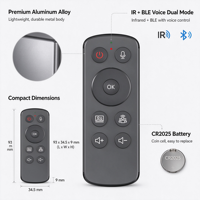 Remote Kontrol Suara IR BLE 13 Tombol untuk Pemutar Multimedia Home Theater RCT4013 Kontrol Satu ke Satu OEM ODM