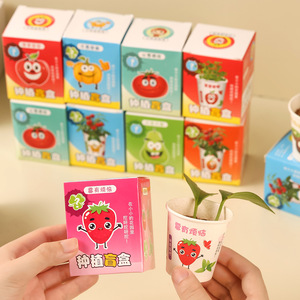 Caja Sorpresa de Plantas, Mini Plantas en Maceta, Semillas de Frutas, Jardinería Interior, Regalo para Niños, Tema de Fresas, Decoración Verde para Escritorio - Product Image 2
